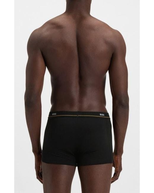 Boss Brown Assorted 5-Pack Essential Stretch Cotton Trunks for men