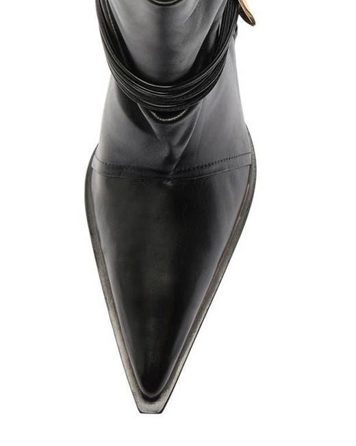 SCHUTZ SHOES Black Sable Pointed Toe Boot