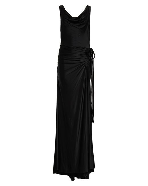 Rabanne Black Draped Maxi Dress