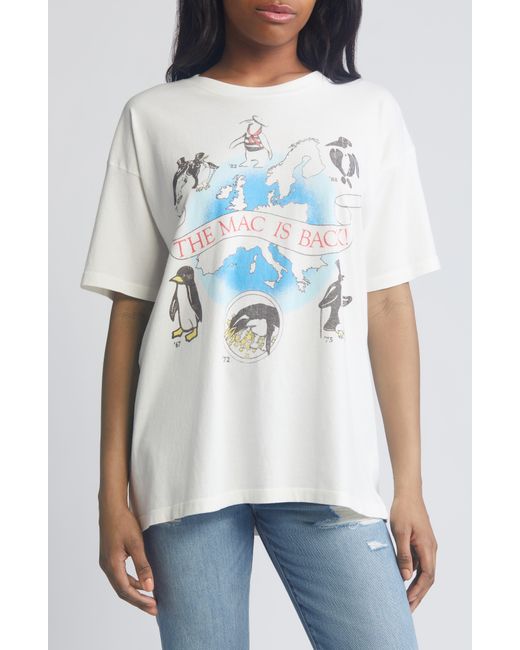 Daydreamer White Fleetwood Mac Is Back Cotton Graphic T-shirt