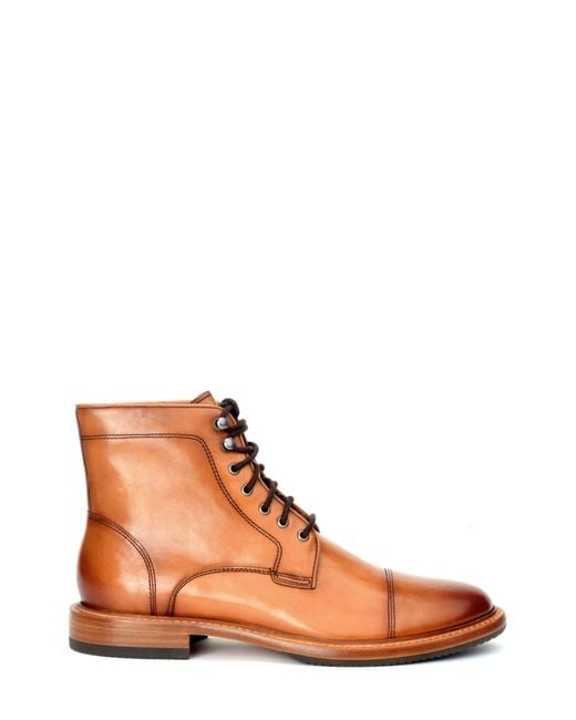 Warfield & Grand Brown Ballast Cap Toe Lace-up Boot for men