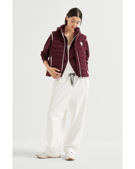 Brunello Cucinelli Red Pique Sweatshirt With Logo