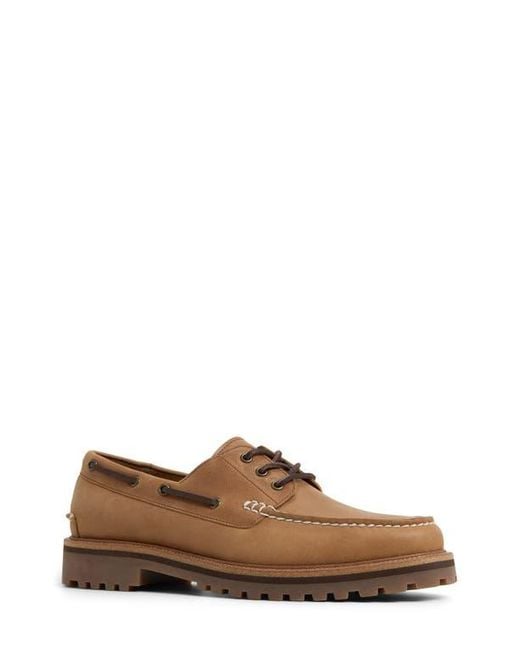 ALDO Brown Cedric Lugged Boat Shoe for men