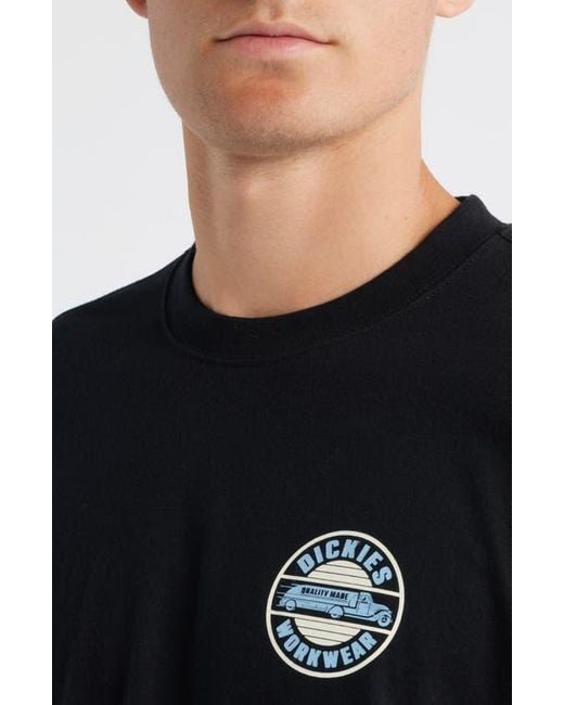 Dickies Black Circle Graphic T-Shirt for men