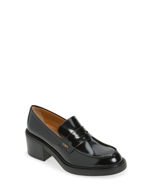 Tod's Black Penny Loafer Pump