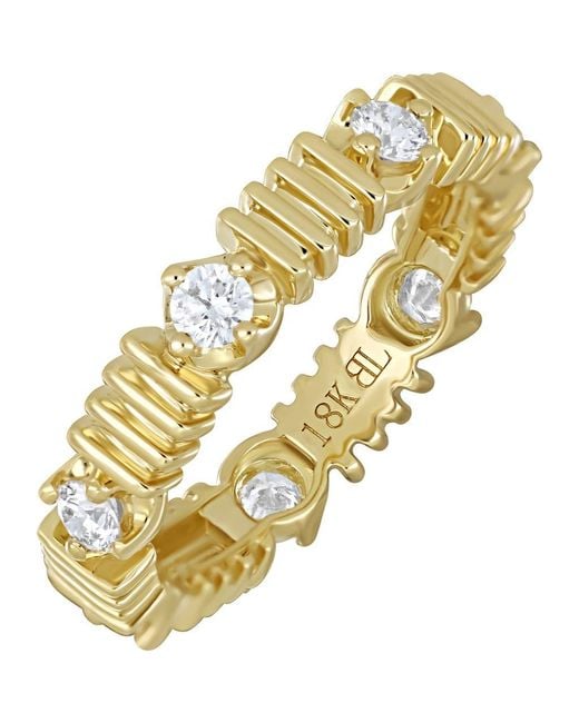 Bony Levy Metallic Cleo Stackable Diamond Band Ring