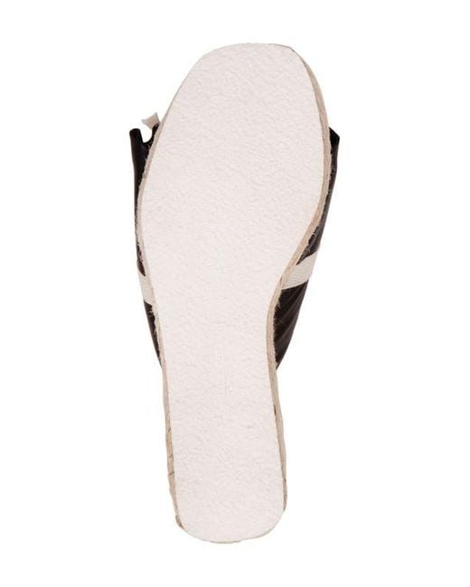 Beautiisoles Black Noelle Espadrille Platform Wedge Slide Sandal