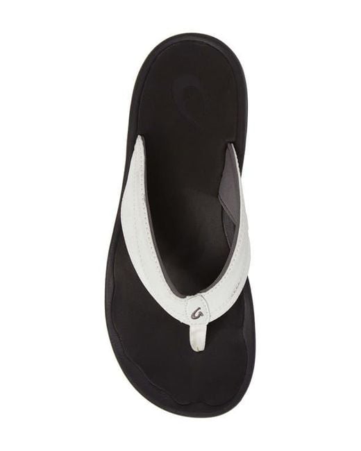 Olukai Black Ohana Flip Flop