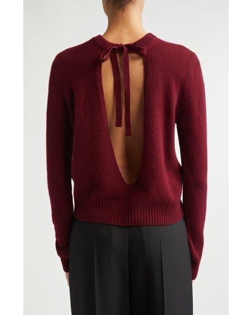 Marni Red Open Back Logo Sweater