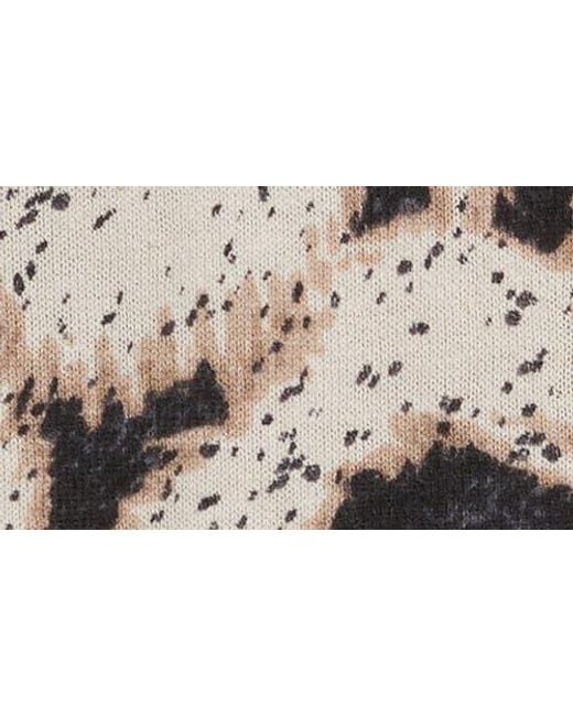 NIC+ZOE Brown Abstract Animal Print Supersoft Sweater