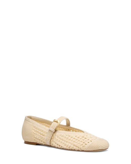 Stuart Weitzman Natural Leora Mary Jane Flat