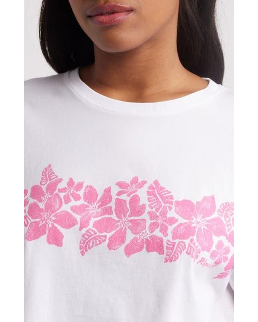 Rip Curl White Waikiki Crop Graphic T-Shirt