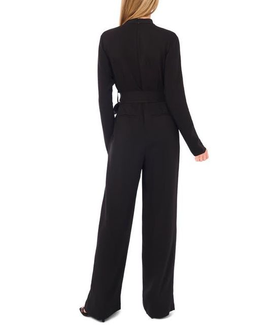 Ted Baker Black Floral Embroidered Long Sleeve Wide Leg Jumpsuit