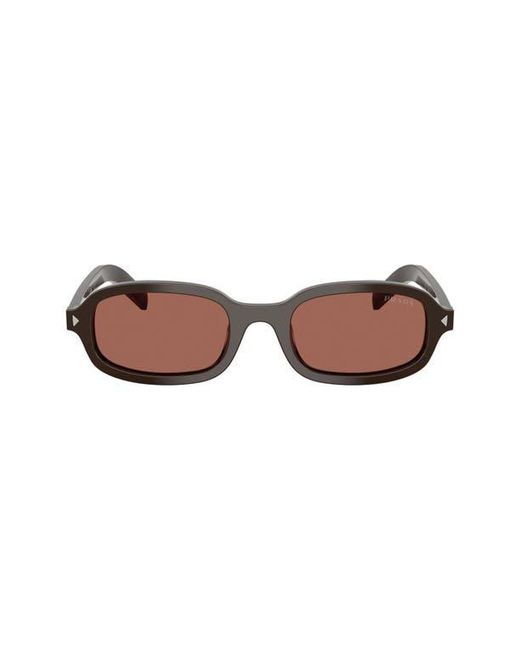 小物 PRADA titanium oval sunglasses brown Prada 50Mm Oval Sunglasses in Brown | Lyst