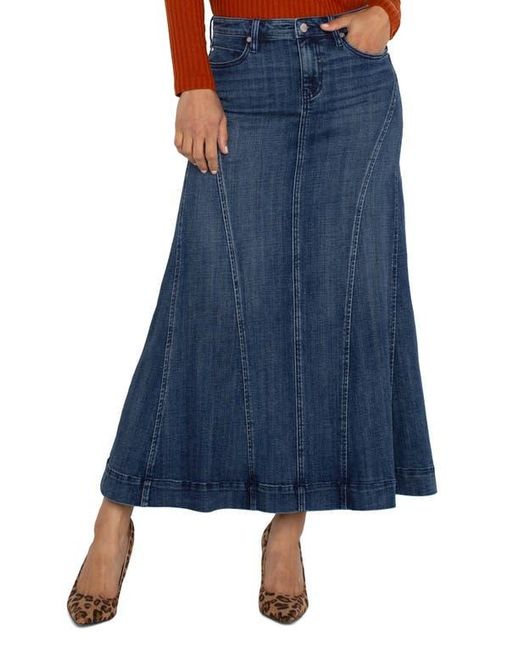 Liverpool Los Angeles Mermaid Denim Maxi Skirt in Blue Lyst