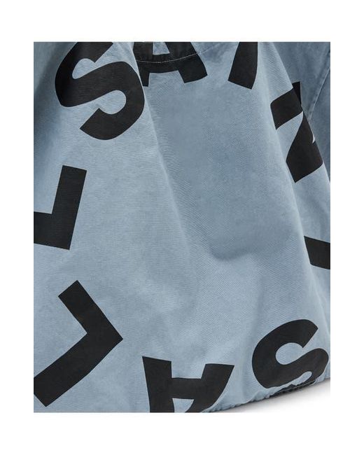 AllSaints Blue Large Tierra Canvas Tote Bag