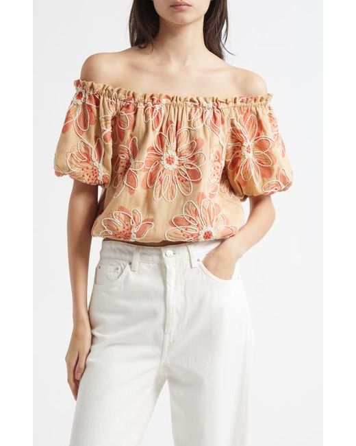 Ramy Brook White Lana Off The Shoulder Top