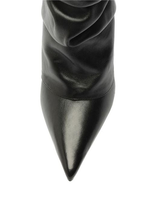 SCHUTZ SHOES Black Mikki Up Cloak Pointed Toe Boot