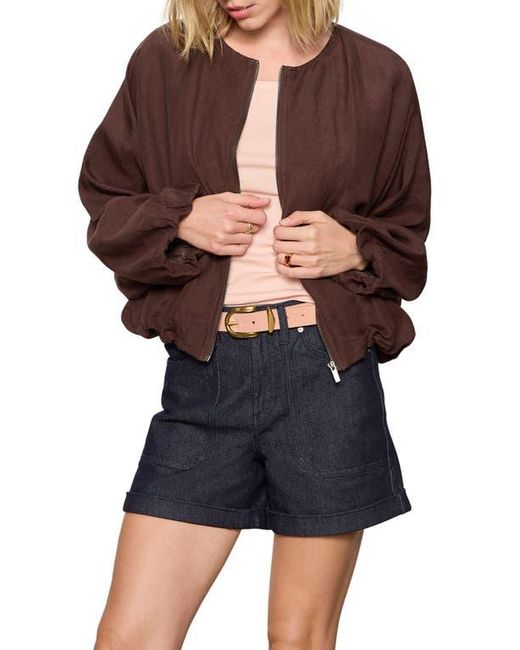 Sanctuary Black Linen Blend Bubble Jacket
