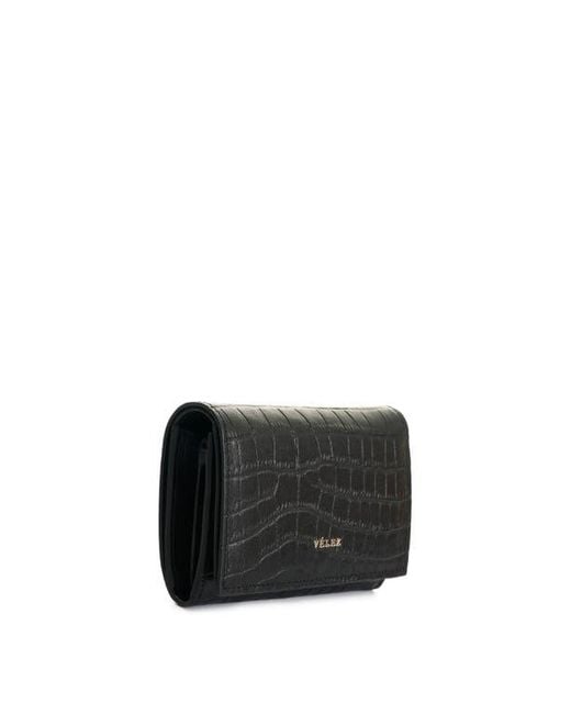 Velez Gray Embossed Leather Wallet