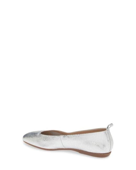 Wonders White Square Toe Ballet Flat