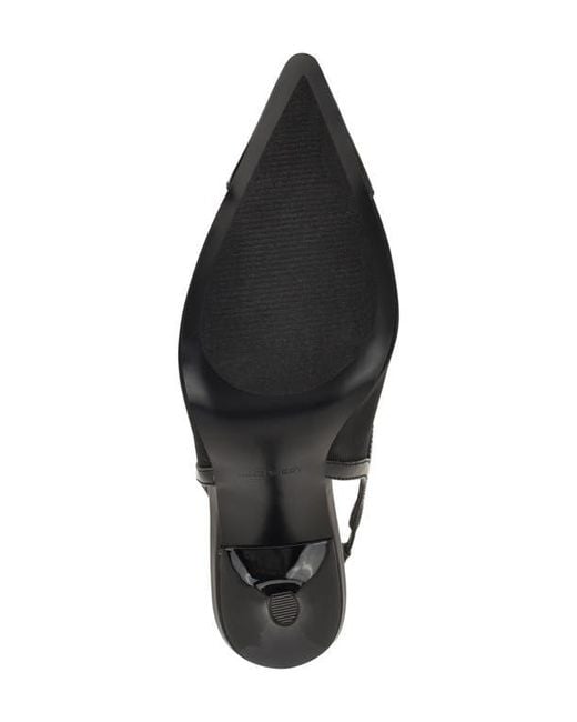 Nine West Black Jermain Slingback Pointed Toe Pump