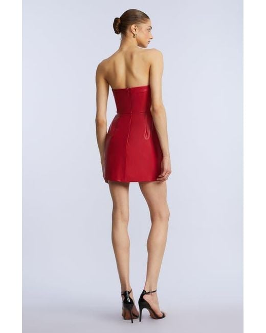 BCBGMAXAZRIA Red Leather Mini