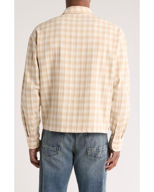PacSun Natural Ombré Check Button-Up Shirt for men