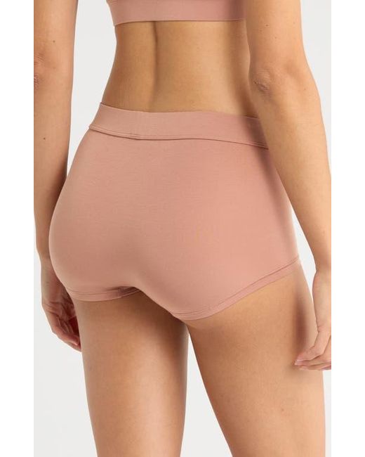 OXER Brown Luxe Bold Stretch Modal Boyshorts