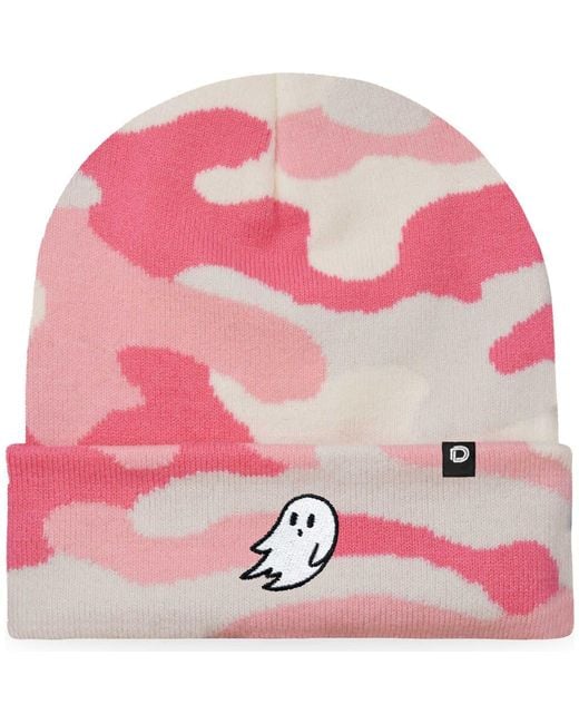 Alix Pink Ghost Beanie for men