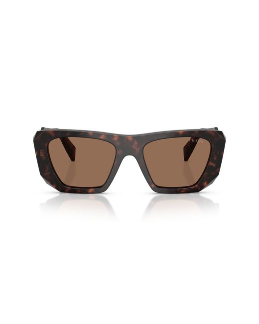 Prada Brown 53Mm Square Sunglasses