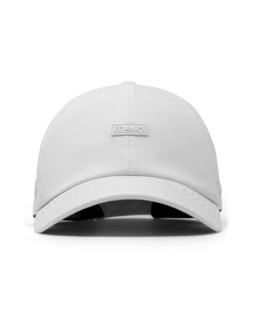 Melin White Legend Hydro Performance Dad Hat for men