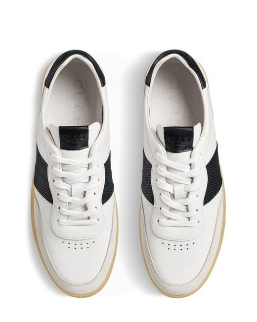 CLAE White Davis Perforated Low Top Sneaker for men
