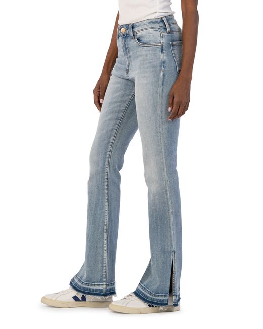 Kut From The Kloth Blue Stella Vented Flare Jeans