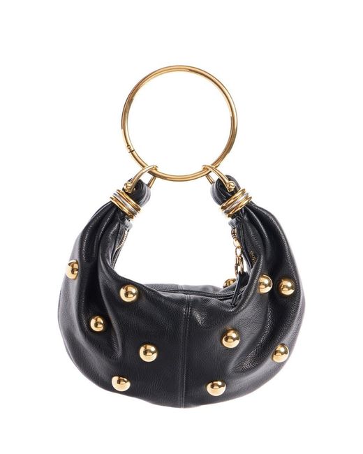 CHLOE BRACELET HOBO スモールハンドバッグ Chloé Small Bracelet Hobo Bag In Grained Leather in Clay