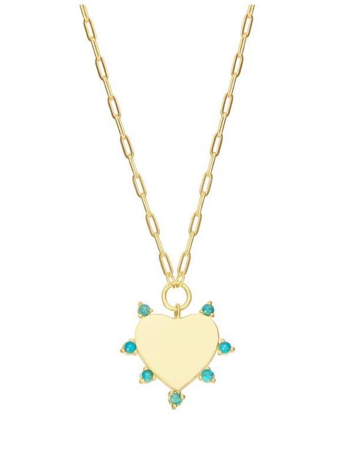 ATHRA LUXE Metallic Heart Pendant Necklace