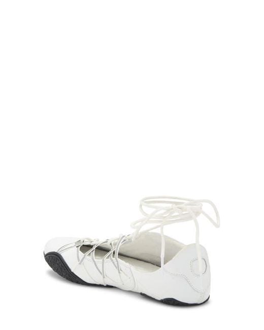 Jeffrey Campbell White Regimen Ankle Wrap Sneaker