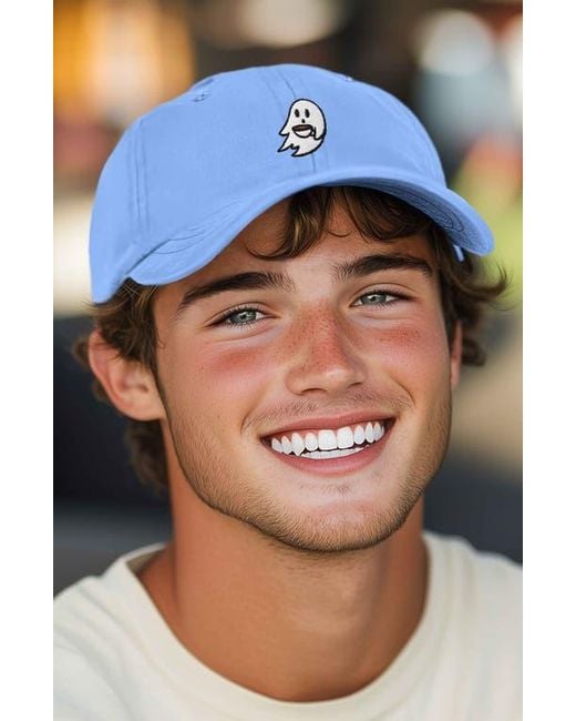 Alix Blue Coffee Ghost Embroidered Hat