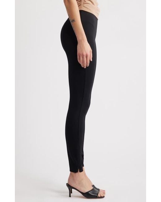 Spanx Black Spanxsupersmooth Perfectfit Ponte Zip Leggings