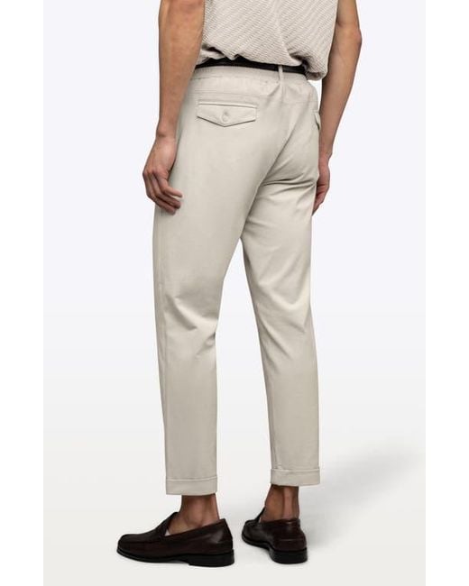 Cuts Natural Soho Pleated Stretch Trousers for men