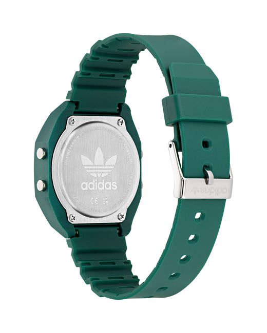 Adidas Green Digital Two Resin Strap Watch for men
