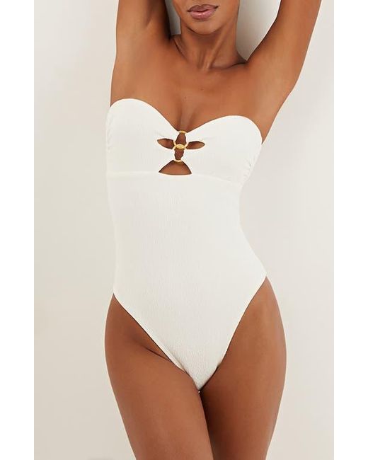 ViX White Firenze Jolie Strapless One-Piece Swimsuit