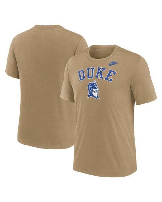 Nike Natural Heather Duke Devils Legacy Arch Tri-Blend T-Shirt for men
