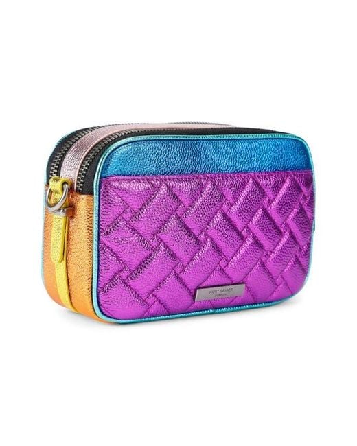 Kurt Geiger Pink Kensington Leather Camera Crossbody Bag