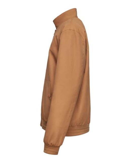 Rokka&Rolla Brown Classic Full Zip Bomber Jacket for men