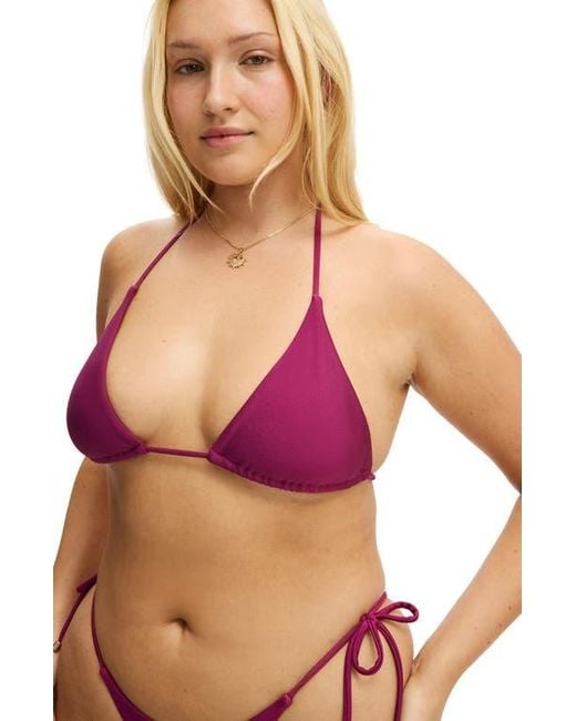 Cotton On Pink String Triangle Bikini Top