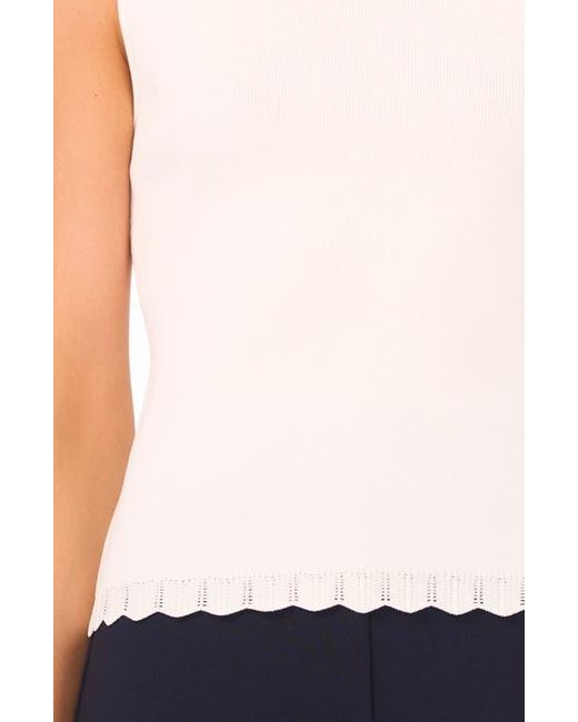 Ted Baker Blue Scallop Hem Sleeveless Sweater