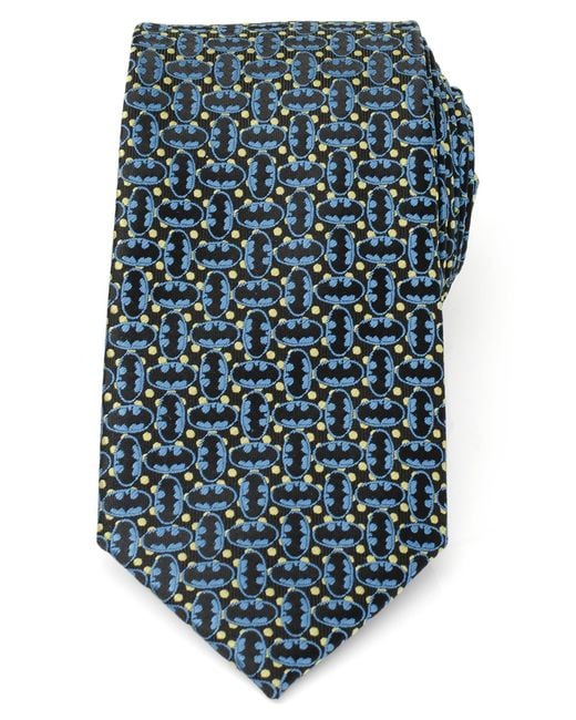 Cufflinks Inc. Blue Batman Emblem Silk Blend Tie for men