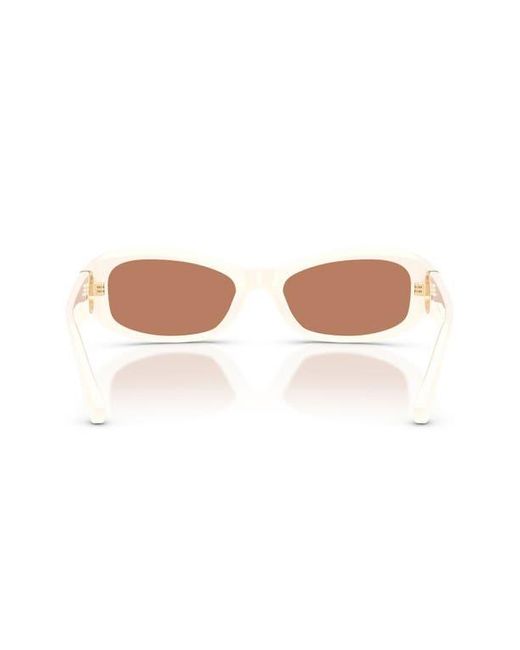 Tory Burch White Rectangular Sunglasses