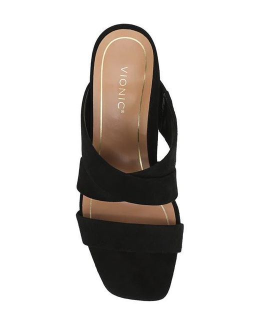 Vionic Black Merlot Slide Sandal